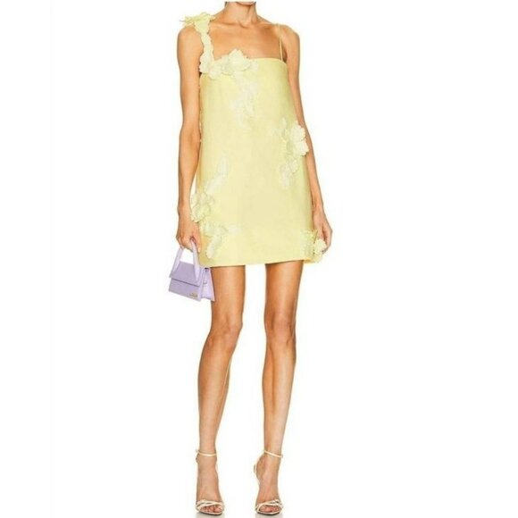 ZIMMERMANN Dresses & Skirts - Zimmermann NEW High Tide 3D Floral Appliqué Linen Minidress Size 1 Designer ￼
